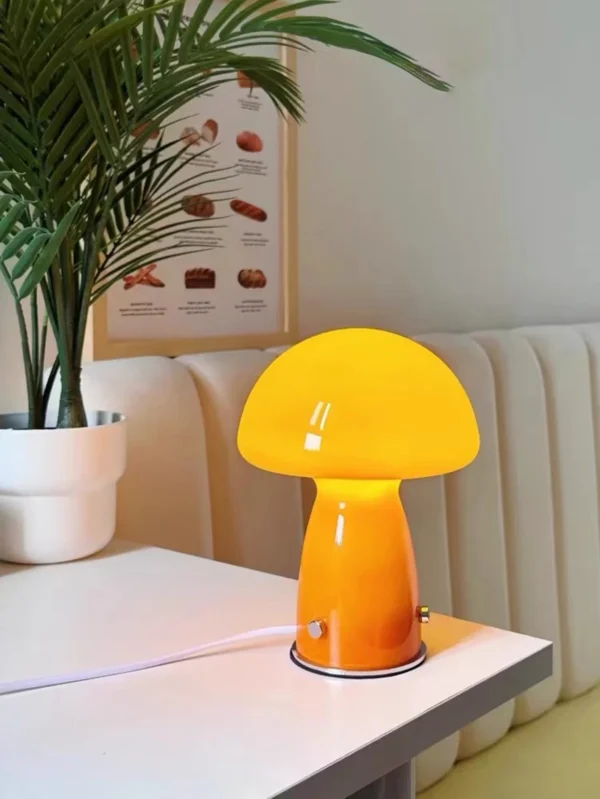 Tri-colour USB plug corded modern LED mushroom light for camping, dining, bedside home décor ambient lighting - Image 2