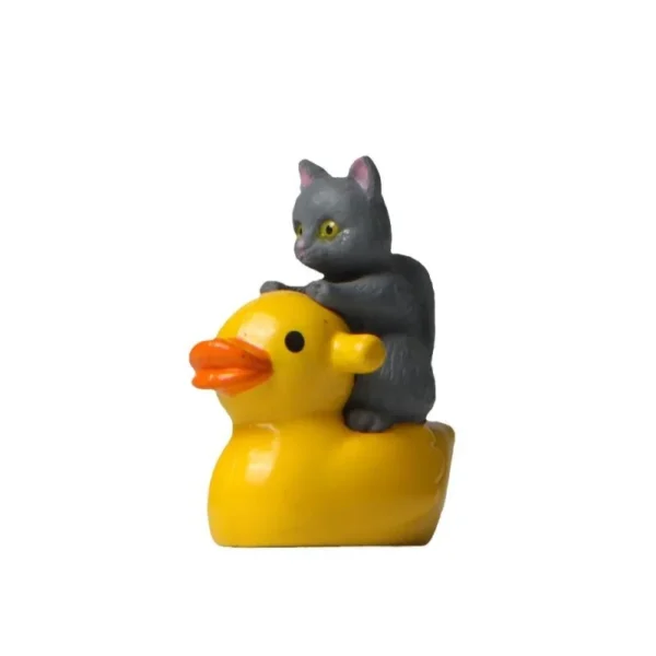 Adorable Mini Cat & Duck Ornaments for Car Décor, Home and Garden; Kids love these Handcrafted Landscape Figurines - Image 5