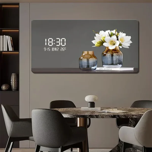 Large Size Abstract Geometric Artwork Digital Disply Wall Clock, Luxurious Quartz Clock Home Decor,living Room,bed Room Décor - Image 4