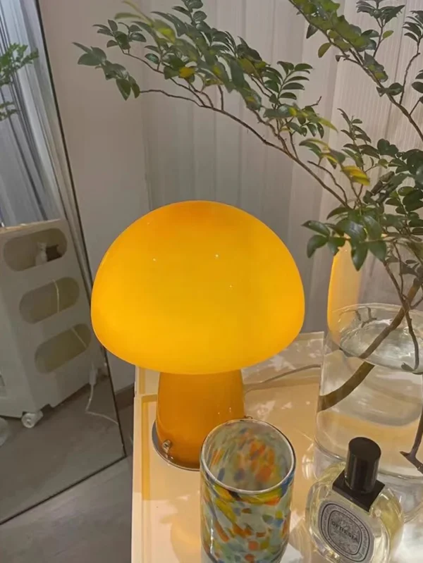 Tri-colour USB plug corded modern LED mushroom light for camping, dining, bedside home décor ambient lighting - Image 4