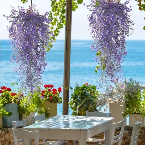 2pcs fake plantas artificiales para decoracion wall hanging decor - premium oxidation resistant for indoor and outdoor Décor