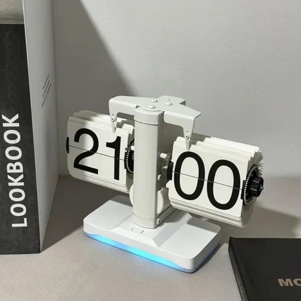 Fashion Retro Flip Desk Clock -Vintage Digital Auto Flip Clock with Large Numbers,Battery Powered, Home Office Décor Gift 탁상시계 - Image 4